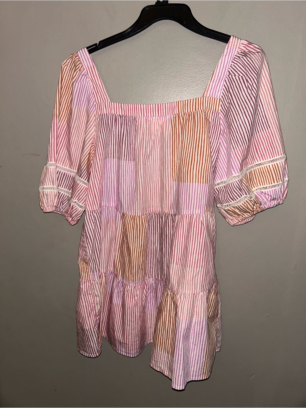 Maeve Shirt - Gable Tiered Tunic pink/white print - Picture 7 of 11